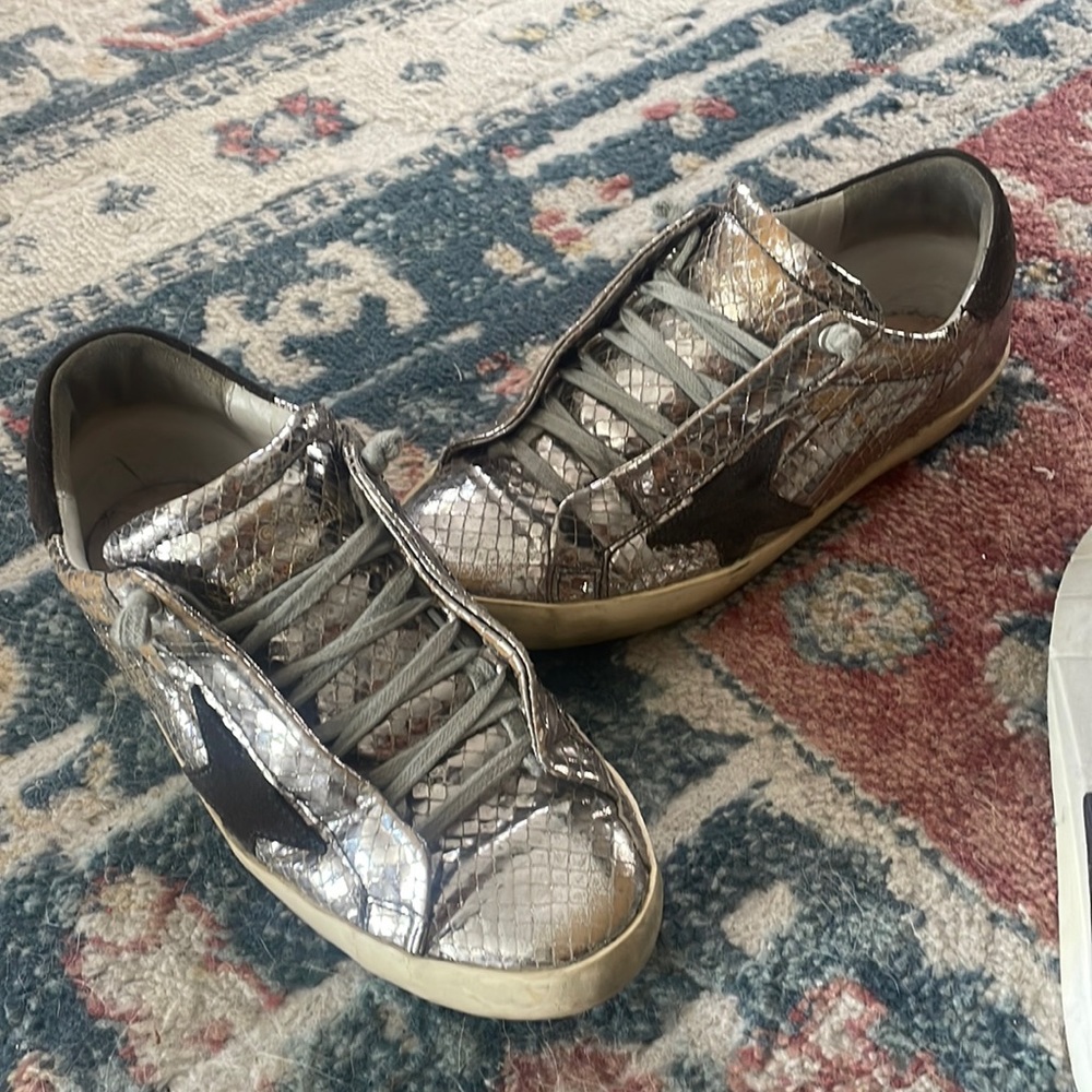 Golden goose silver and gold size 38 superstars
